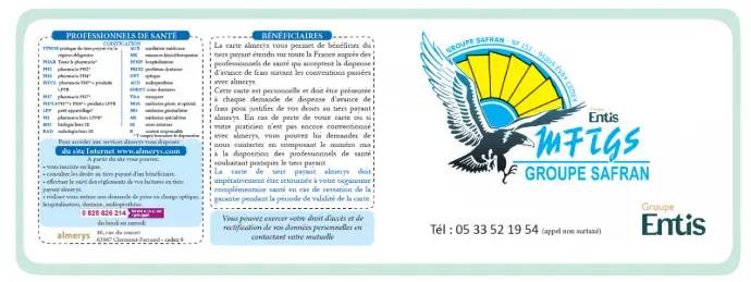 Exemple de carte de Tiers Payant MFTGS - recto